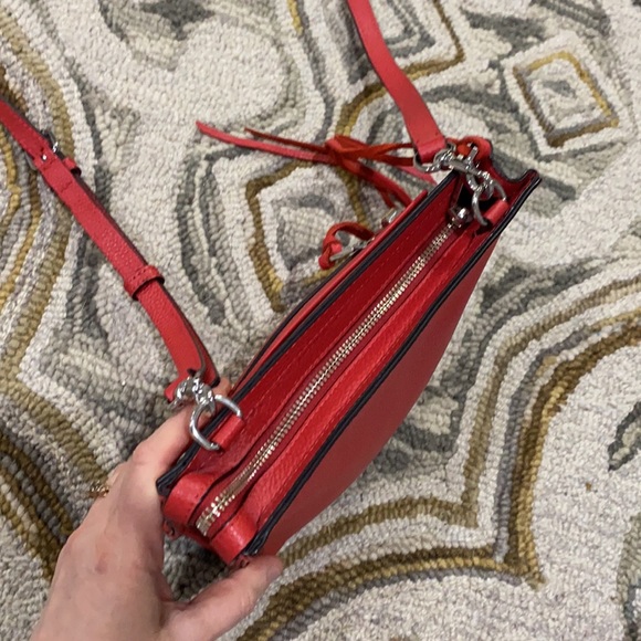 💕Rebecca Minkoff red leather shoulder bag EUC 💕 - Picture 4 of 16
